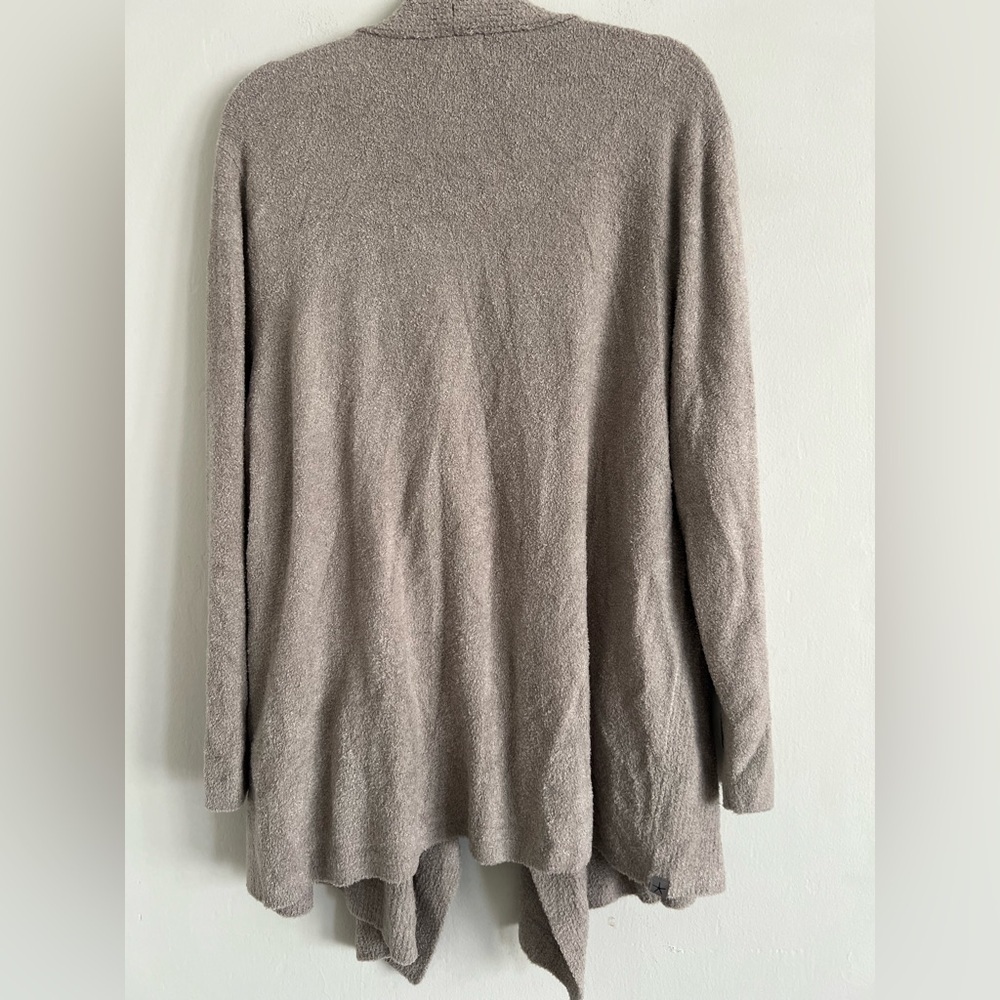 Barefoot Dreams Cozychic Lite Ribbed Island Wrap Cardigan in Pewter Sz 2XP NWT - Picture 6 of 11